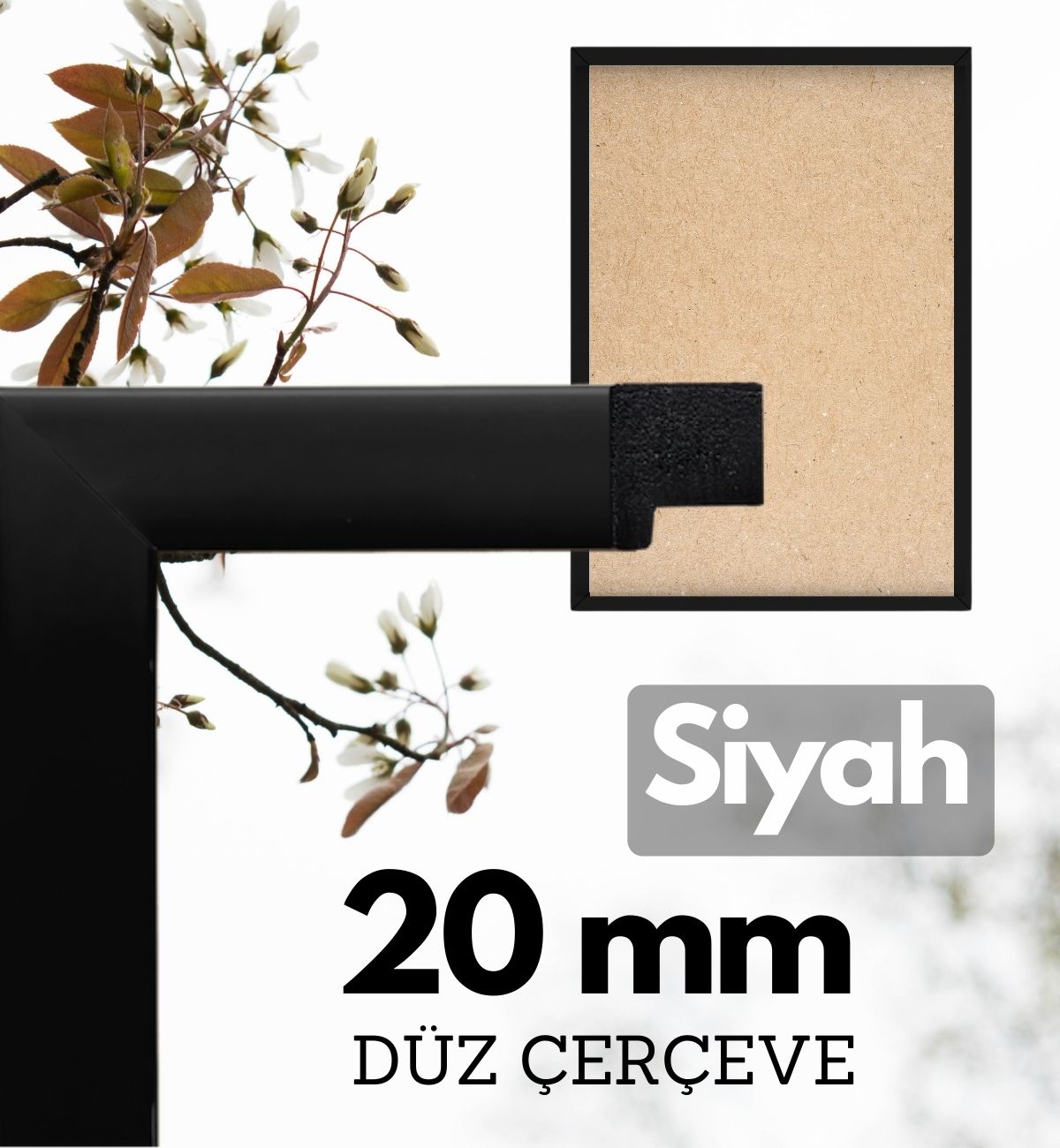 20 mm Çerçeve - SİYAH