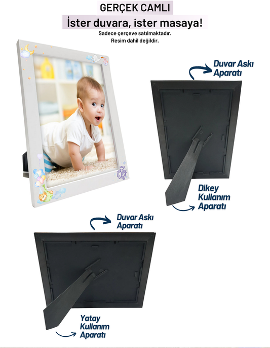 My Boy Konsept Çerçeve Hediyelik Erkek Bebek Çocuk Özel Gerçek Cam ayaklı-duvara