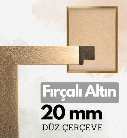 20 mm Çerçeve - FIRÇALI ALTIN