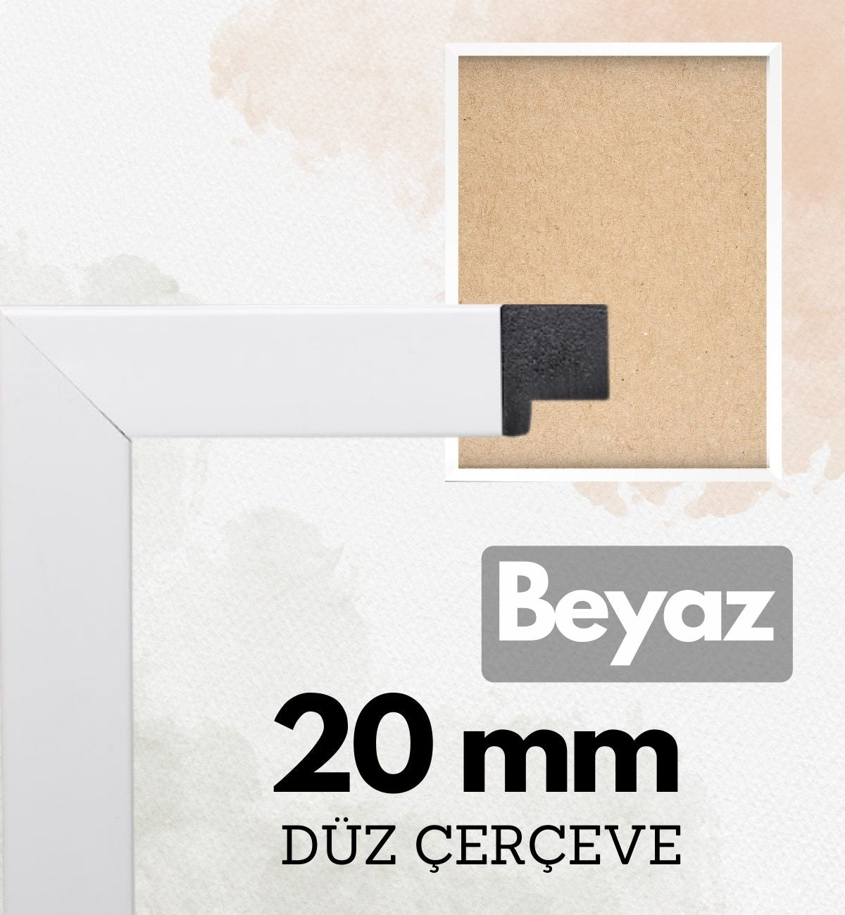20 mm Çerçeve - BEYAZ