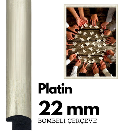 22 mm Bombeli Çerçeve - Platin
