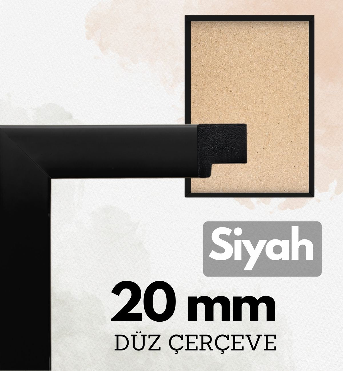 20 mm Çerçeve - SİYAH