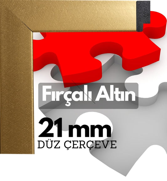 21 mm Çerçeve - FIRÇALI ALTIN