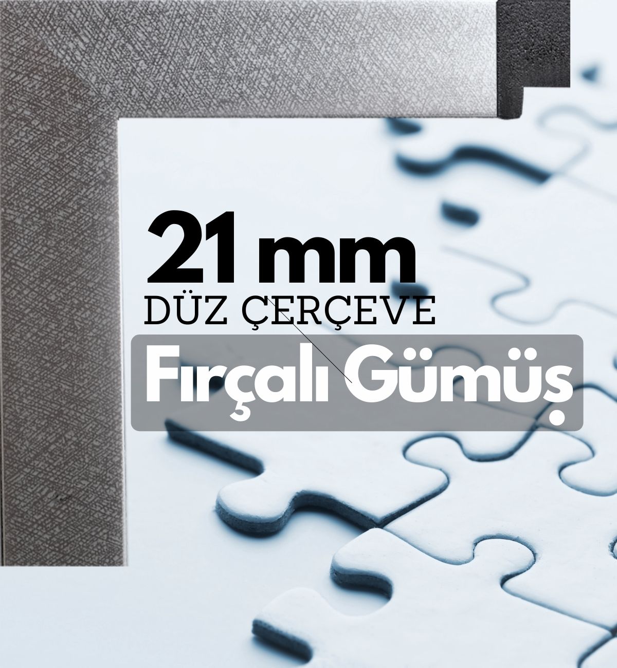 21 mm Çerçeve - FIRÇALI GÜMÜŞ
